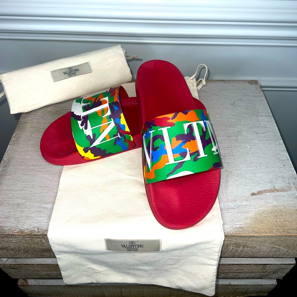 Valentino Multi Camo Pool Slides